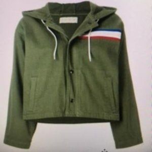 Être Cécile .STRIPE DETAIL HOODED JACKET, large